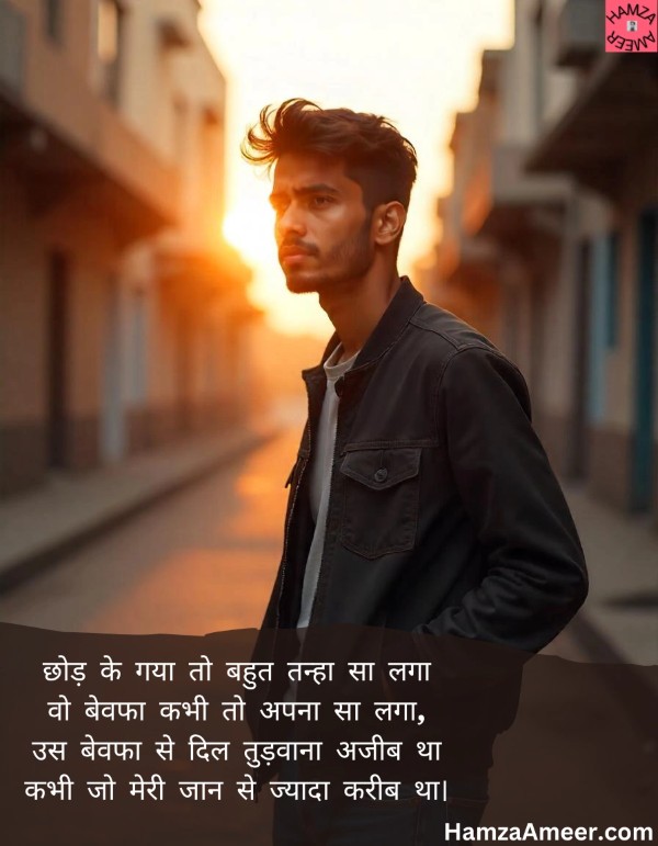 chhod ke gaya to bahut tanha sa laga chhod ke gaya to bahut tanha sa laga