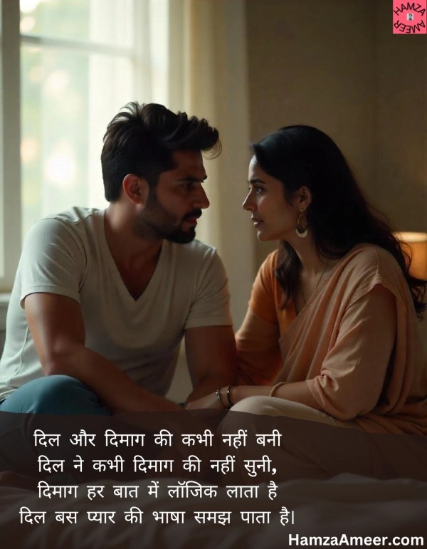 dil aur dimaag ki kabhi nahi bani