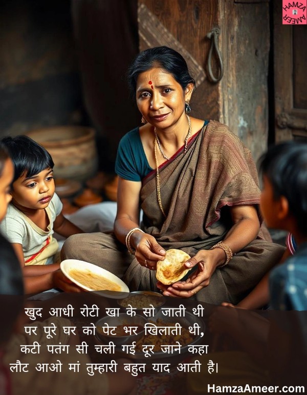 khud aadhi roti kha ke so jaati thi khud aadhi roti kha ke so jaati thi